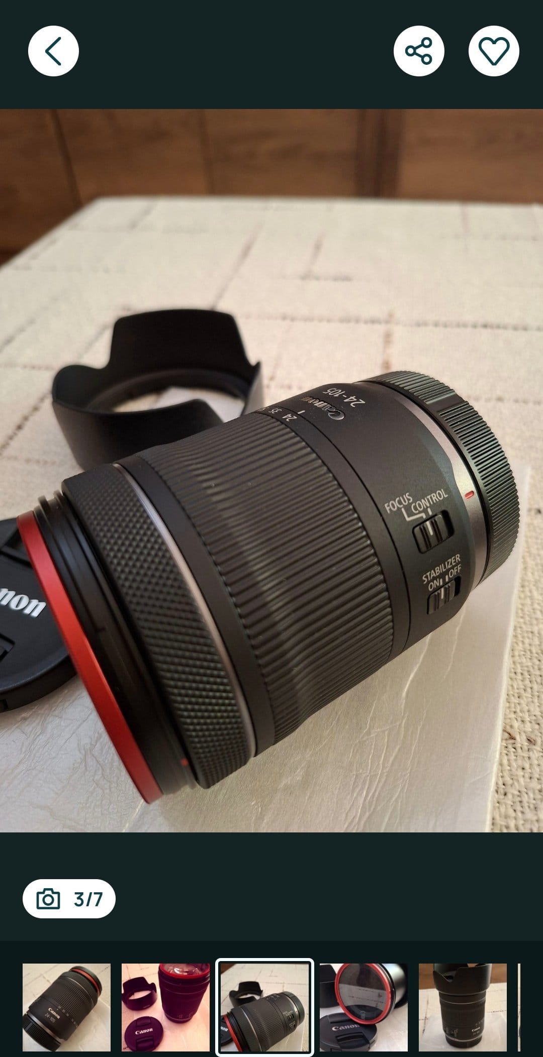 Obiectiv Canon RF 24-105mm f/4-7.1 IS STM – Ca NOU (Maxim 500 cadre)